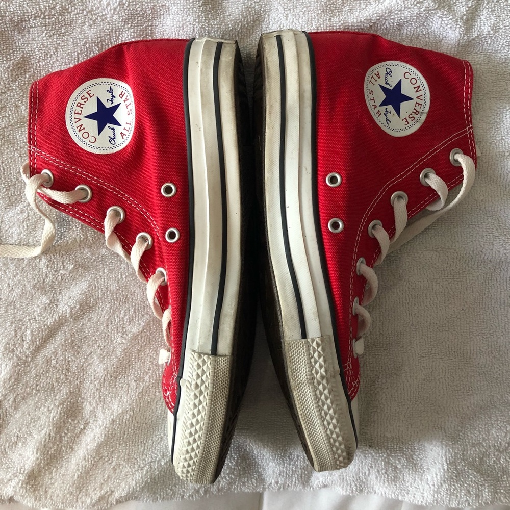 Red hightop Converse